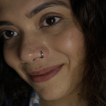 Round Zircon Stone Nose Ring